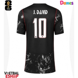 Canada Jonathan David #10 Uit tenue Dames WK 2026 Korte Mouw